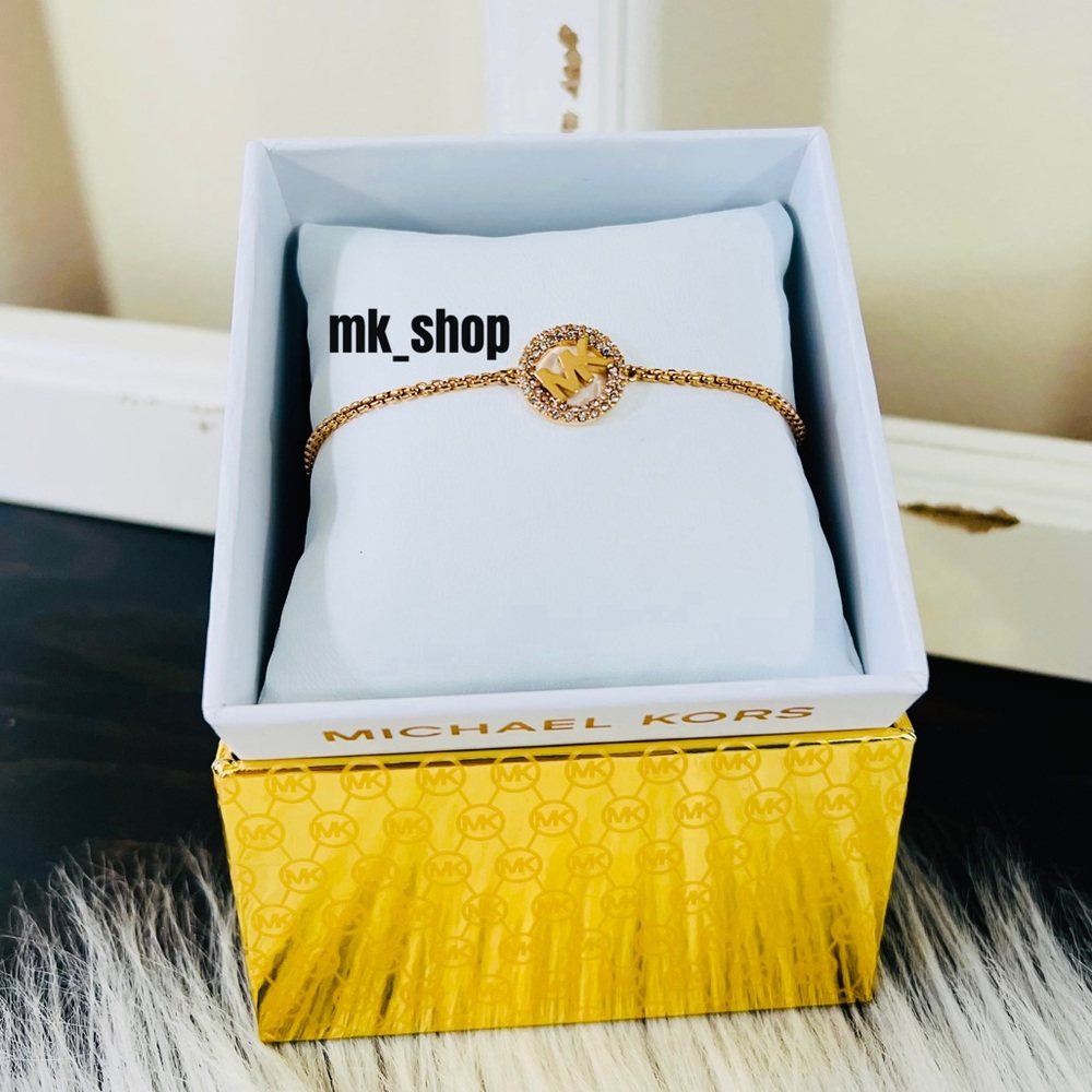 Michael Kors Signature Logo Bracelet Rose Gold